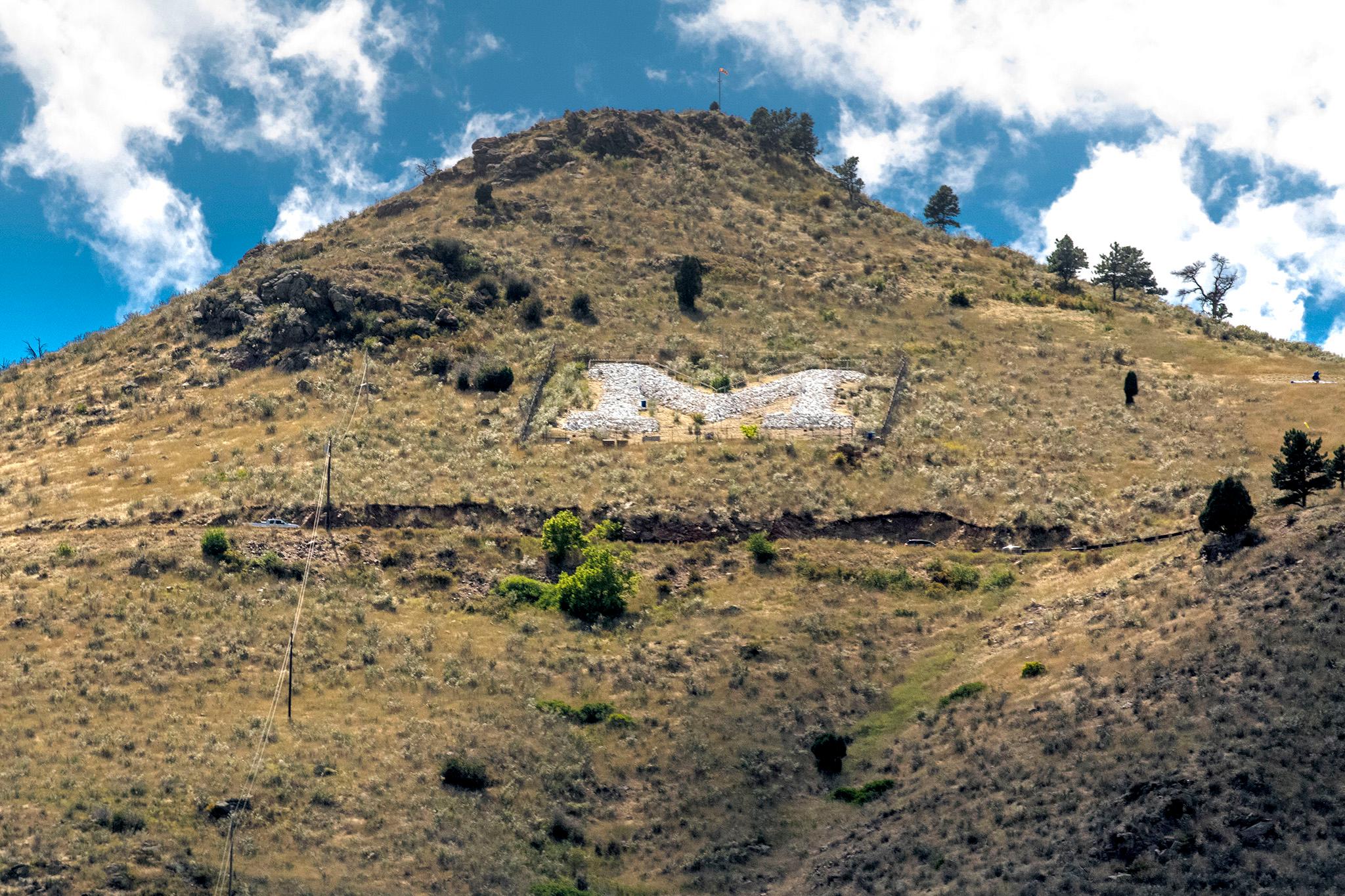 The Colorado School of Mines &quot;M&quot; on Golden&#039;s Mt. Zion. Aug. 24, 2021.