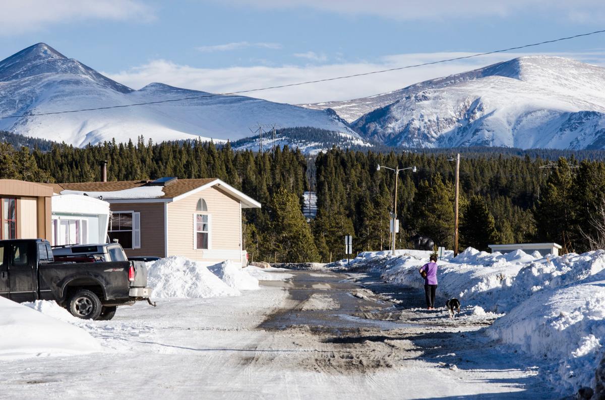 Summit and Eagle counties trailer park north of Leadville