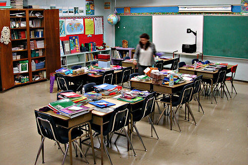 teacher in a classroom