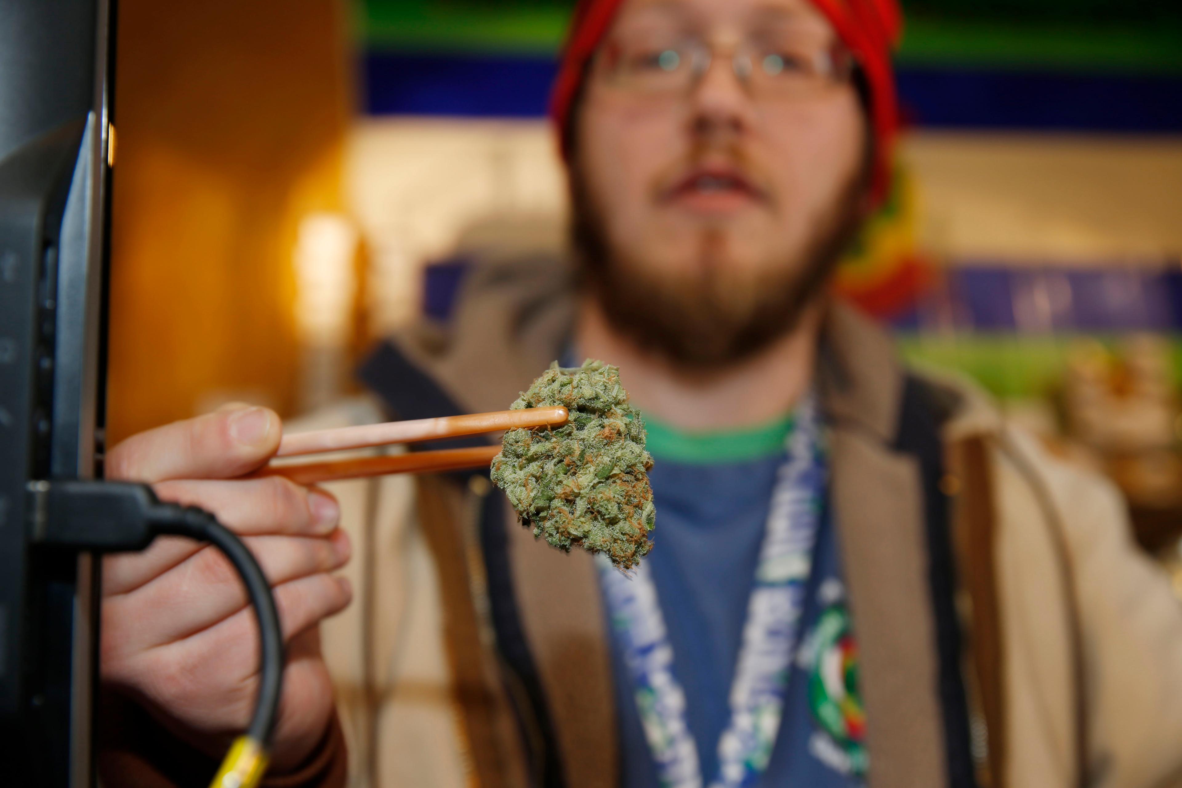 Photo: Marijuana bud (AP Photo)