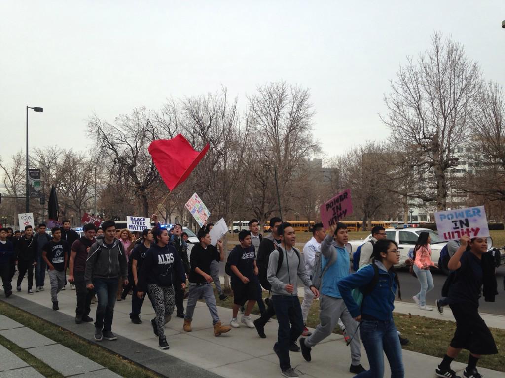 Photo: Denver students protest Ferguson