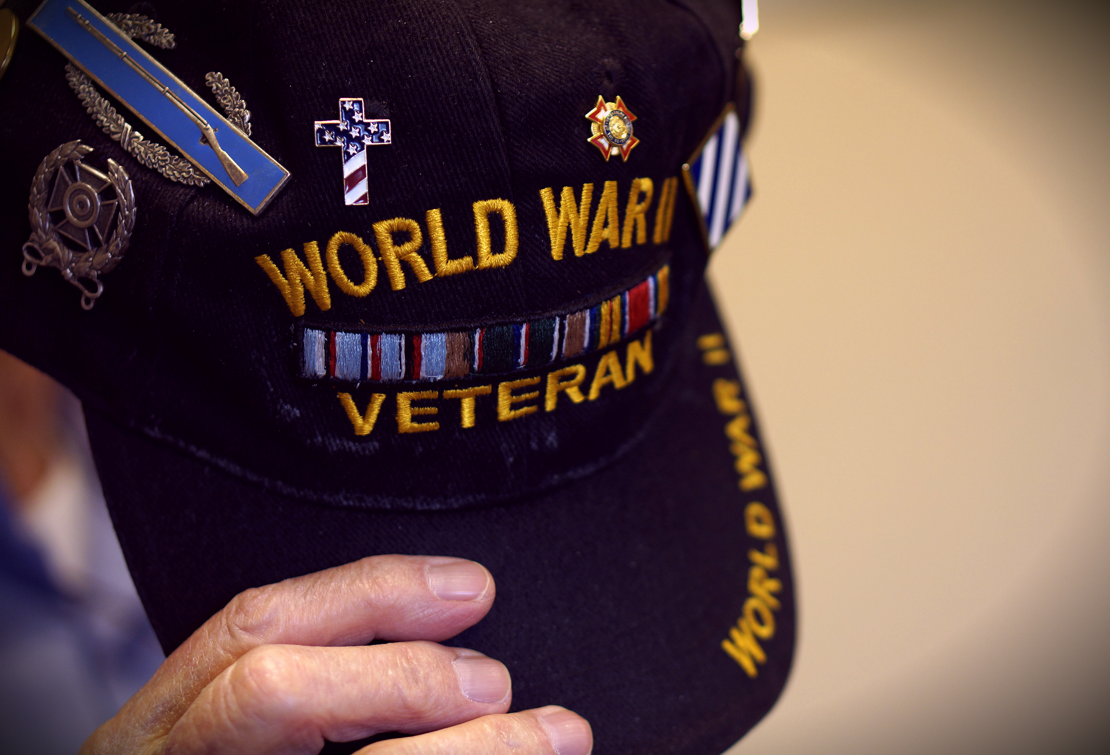 Photo: World War II veteran Joe Hoberman&#039;s hat