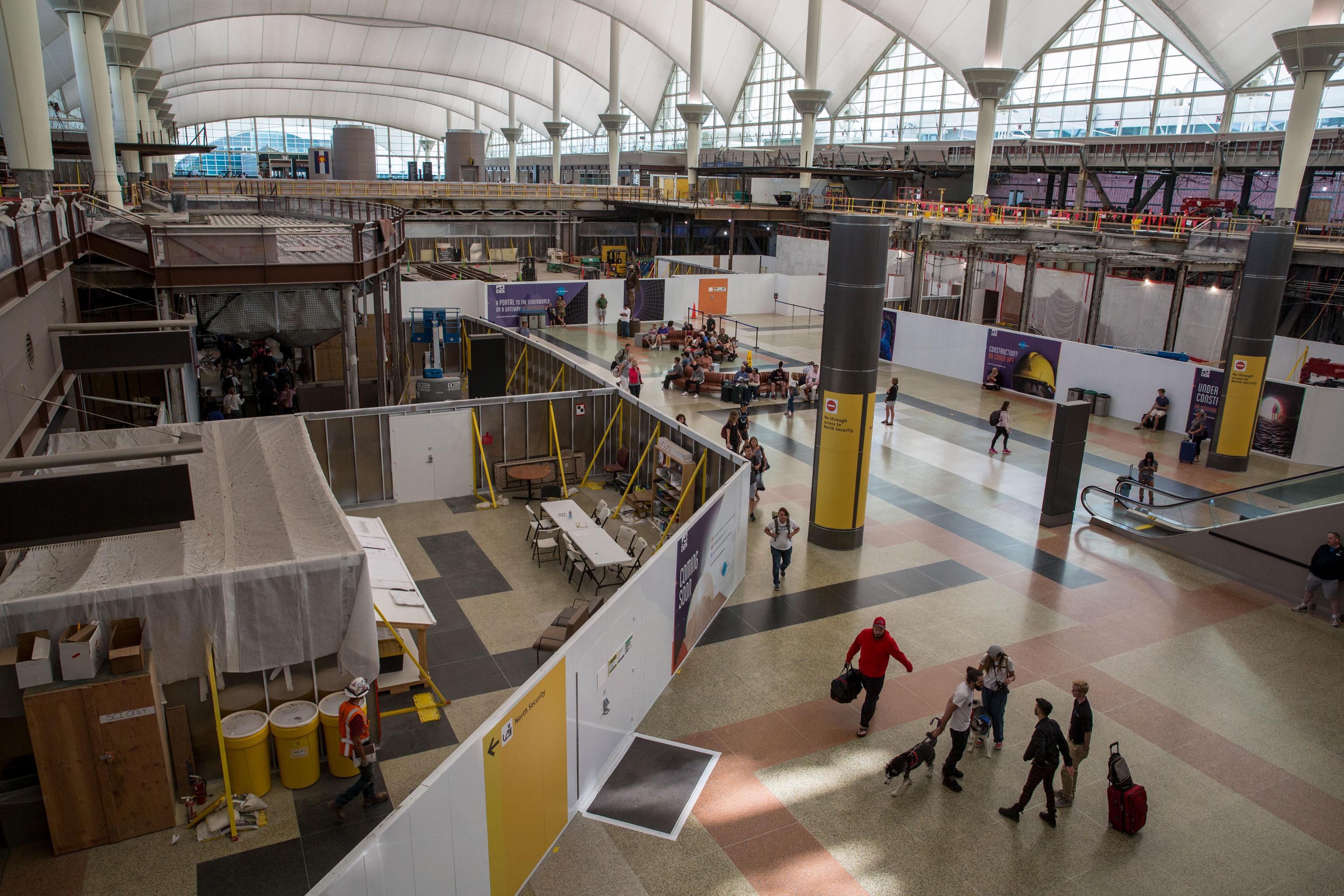 DIA Denver International Airport Passengers Construction