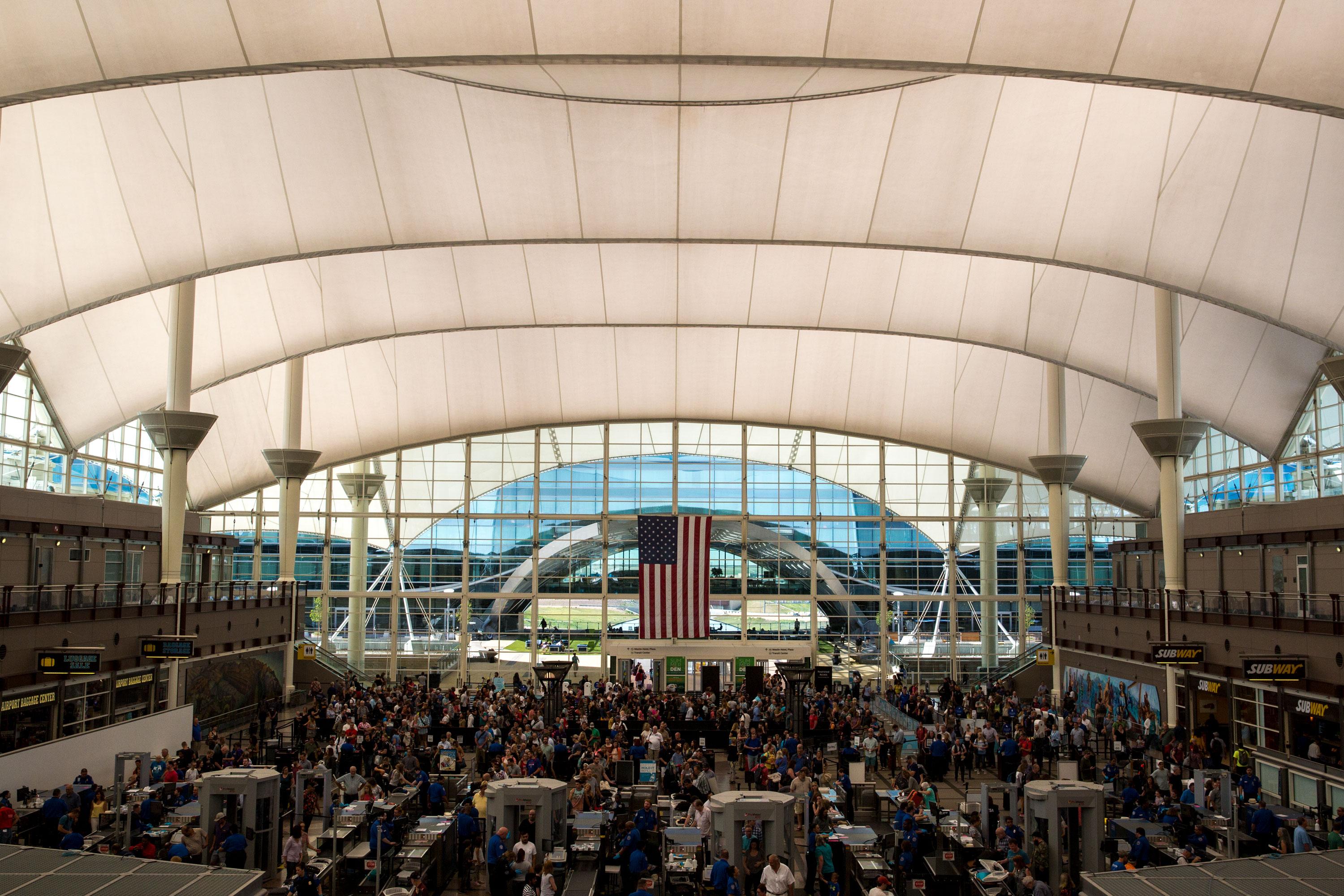 DIA Denver International Airport Passengers Construction