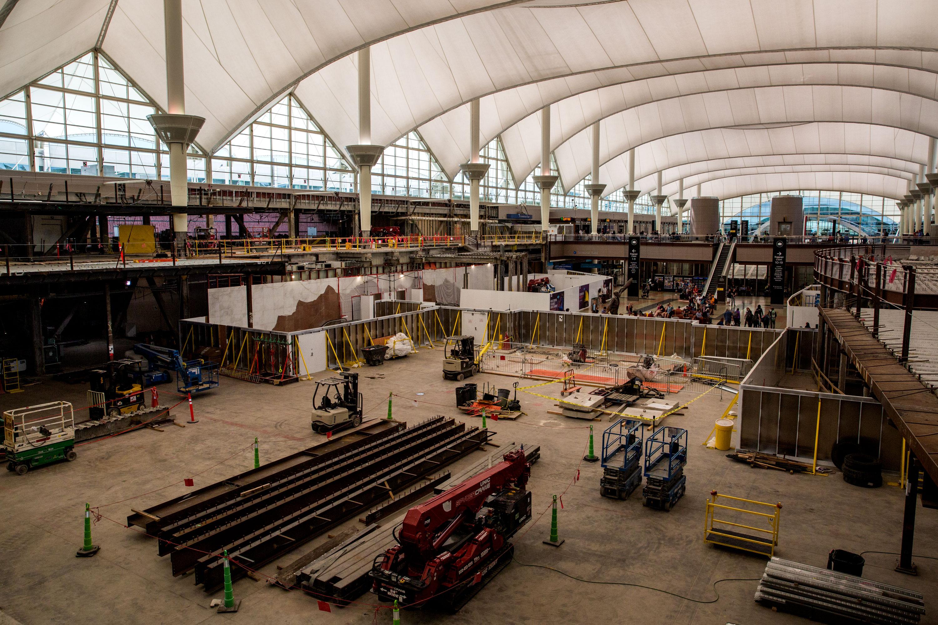 DIA Denver International Airport Passengers Construction