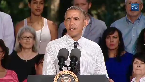 Photo: Obama speaks at Cheesman Park