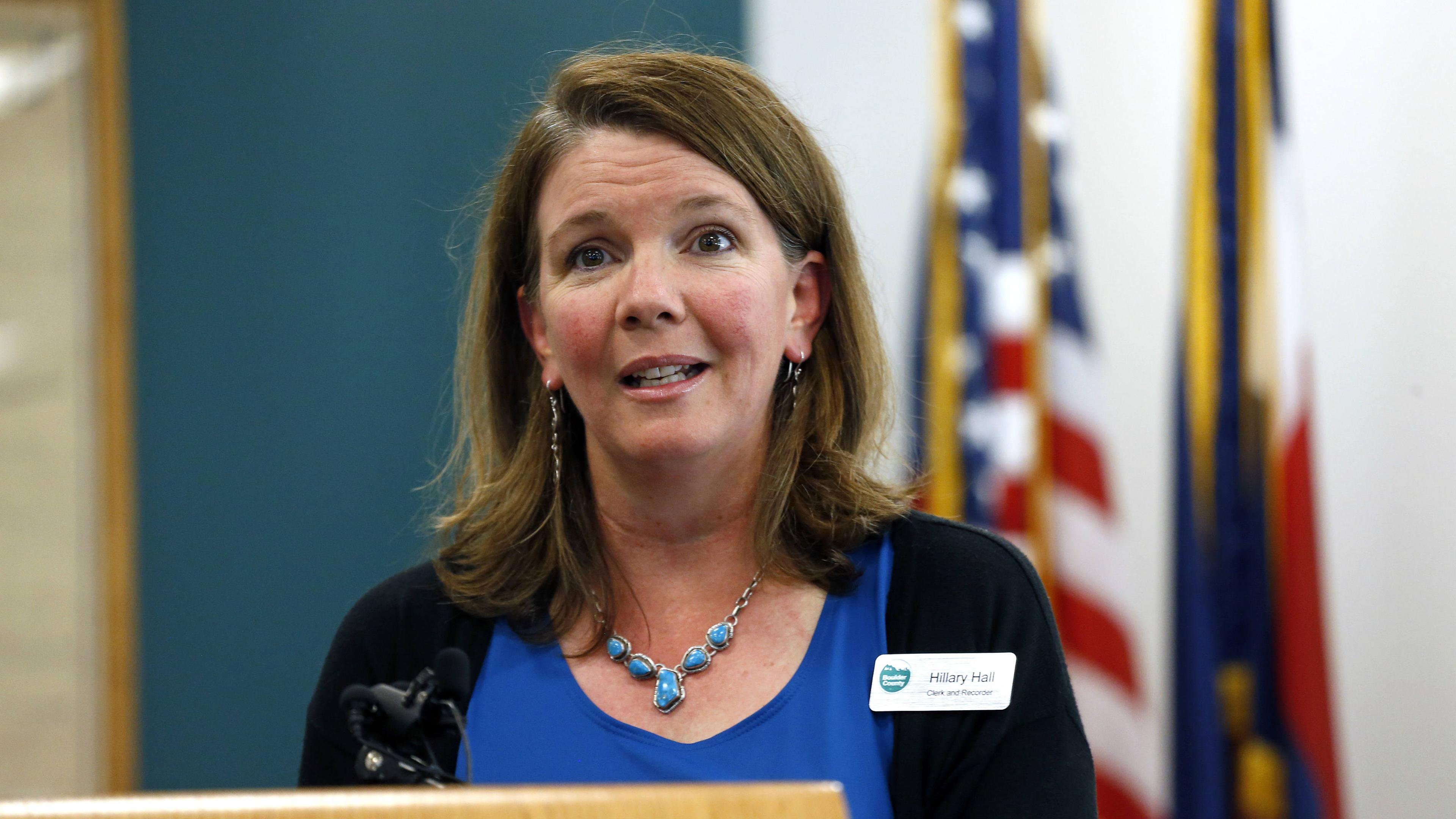 Photo: Boulder County Clerk Hillary Hall (AP Photo)