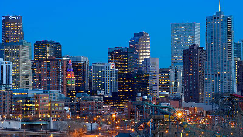 Denver at night