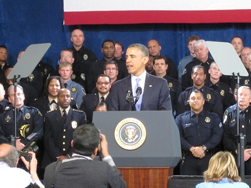 Photo: Obama on gun policy