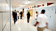 Photo: students in hallway