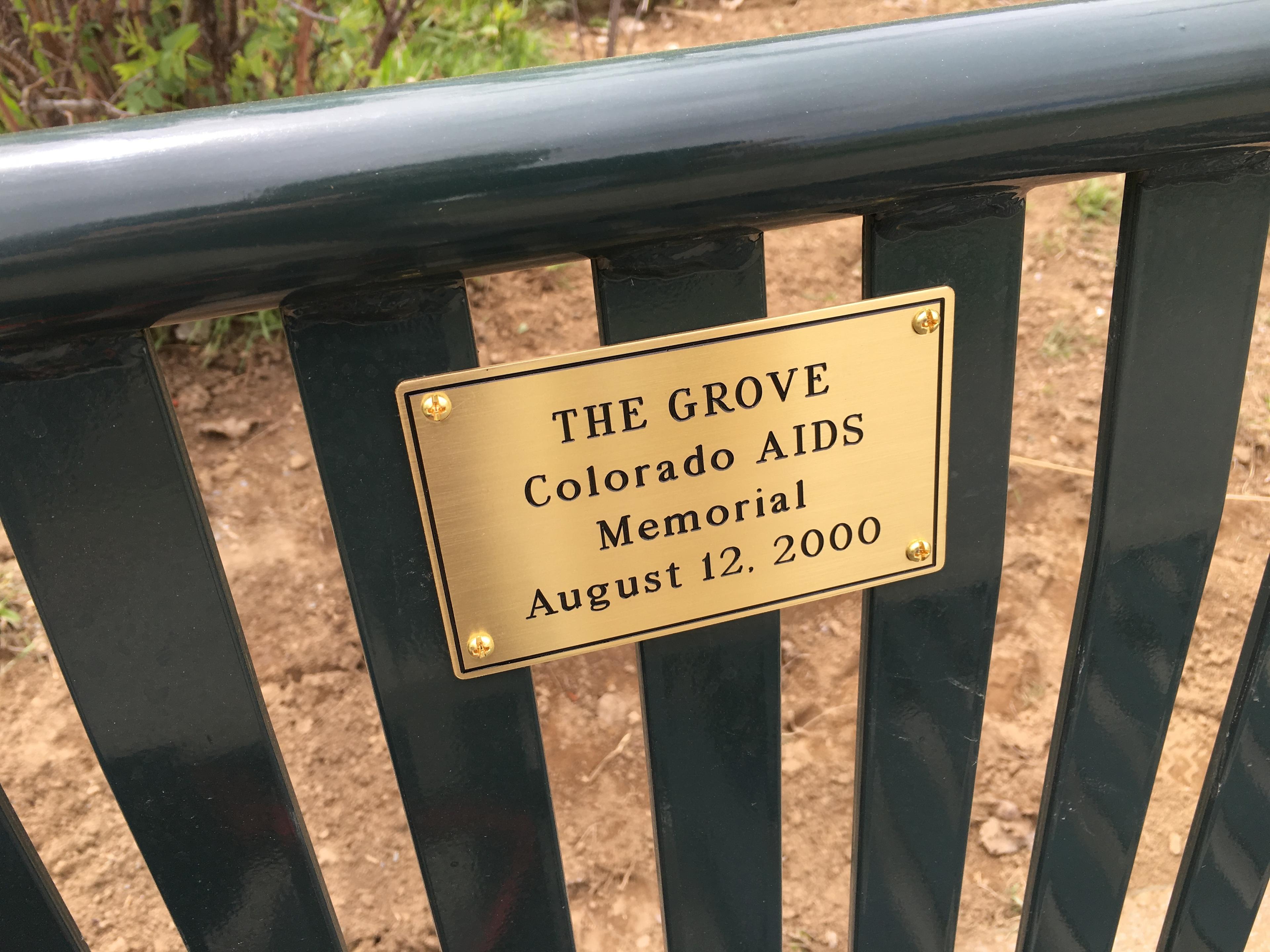 AIDS Grove Plaque