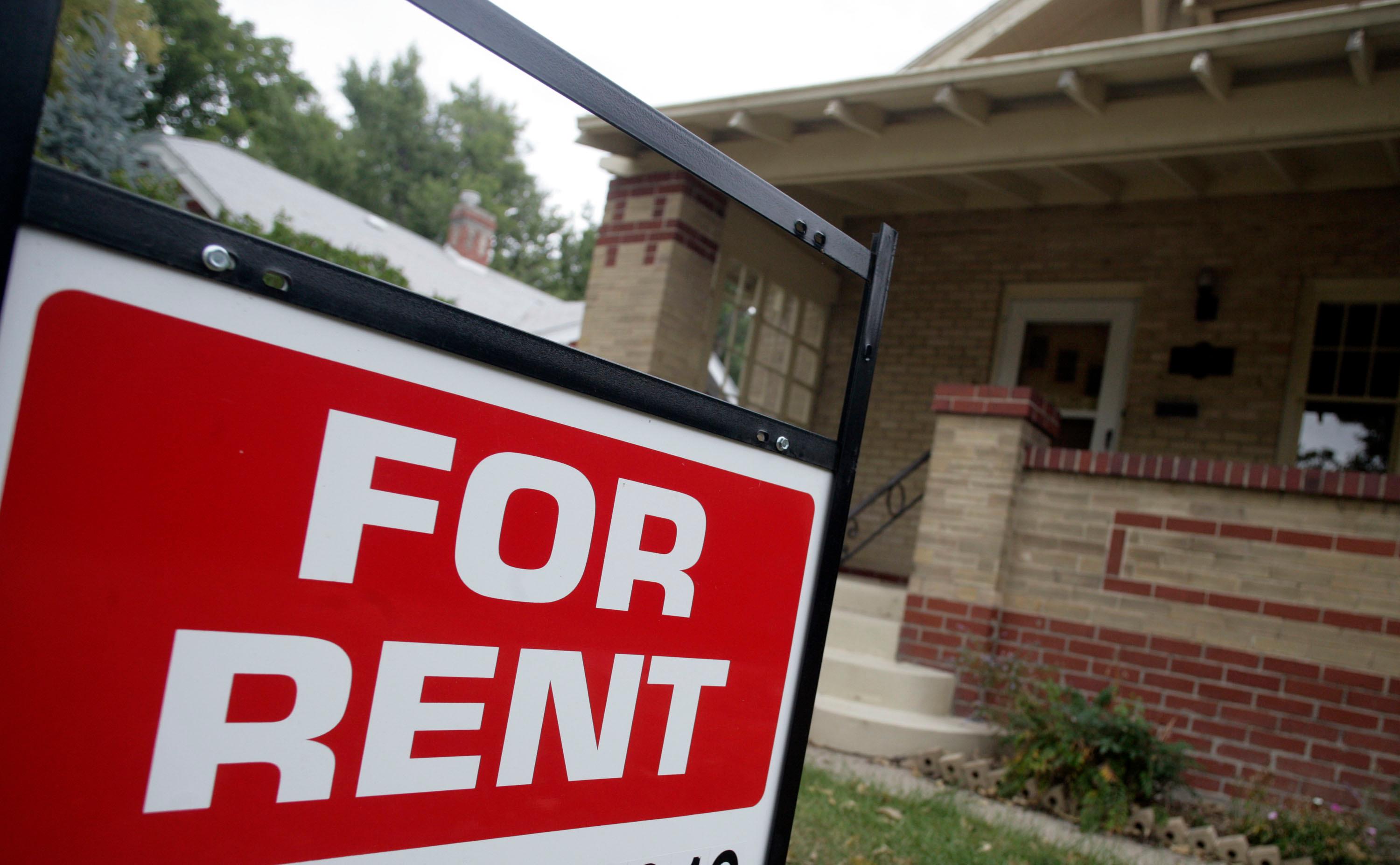 Photo: For rent sign (AP Photo)