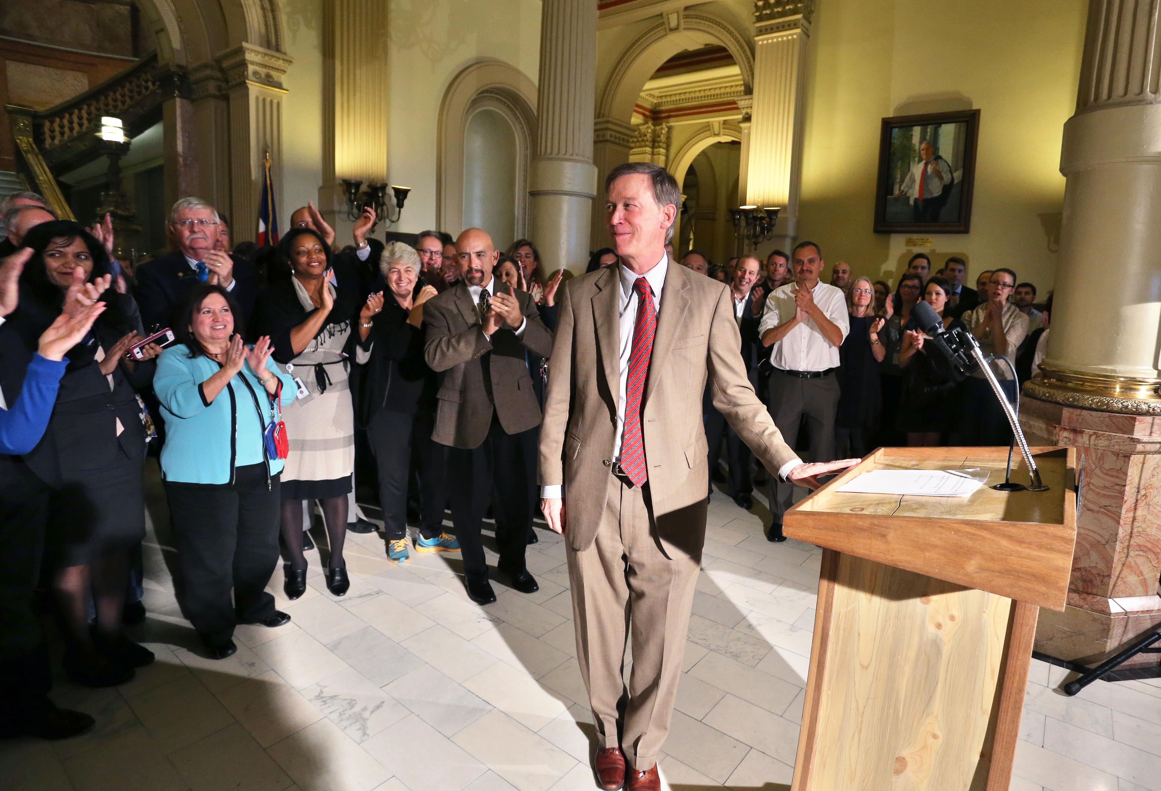 Photo: Colorado Gov. John Hickenlooper gives victory speech 2 (AP Photo)
