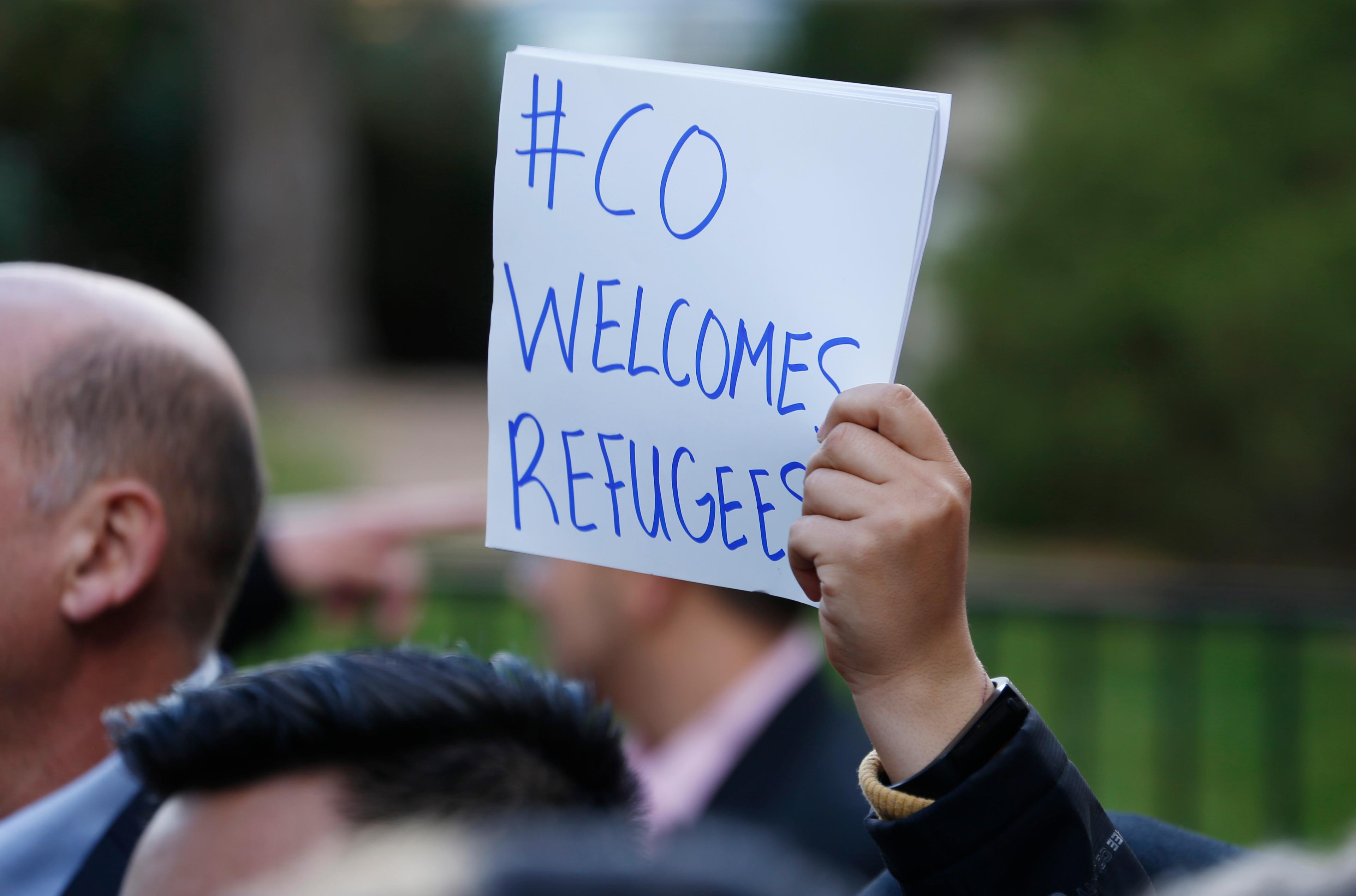 Photo: Refugee rally Denver Nov. 2015 (AP Photo)
