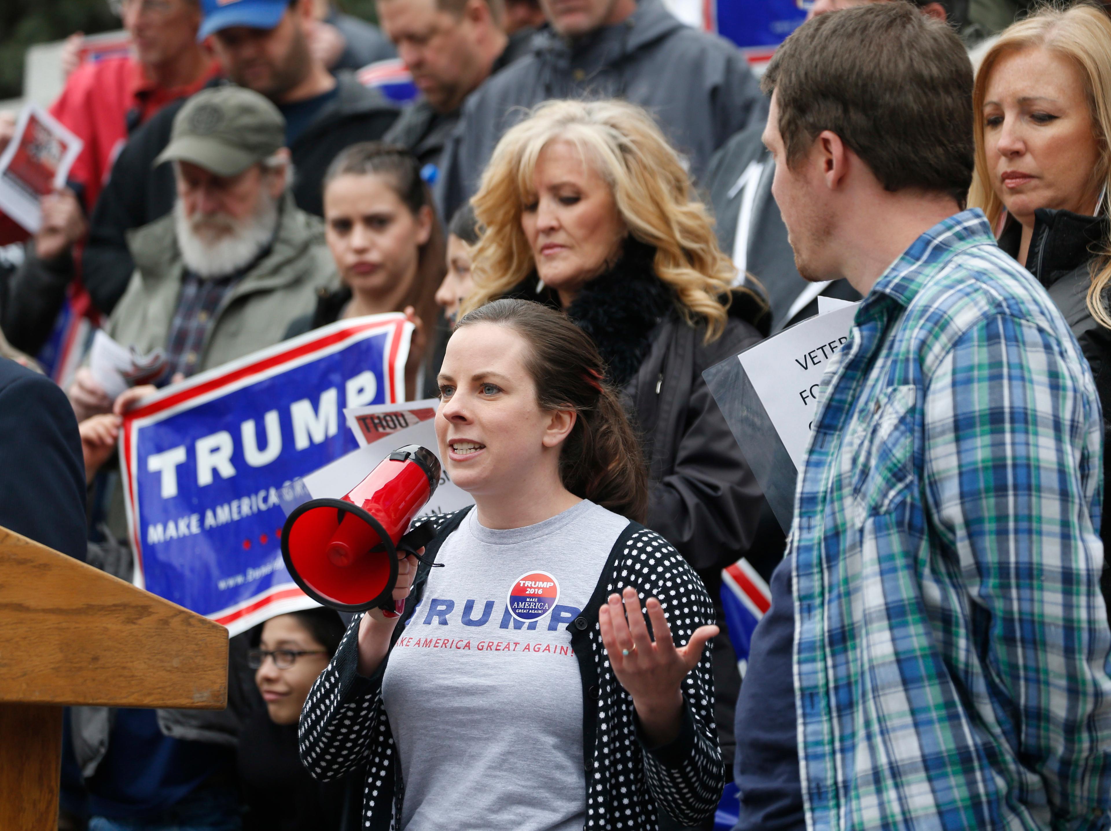 Photo: Trump rally at state Capitol (AP Photo)