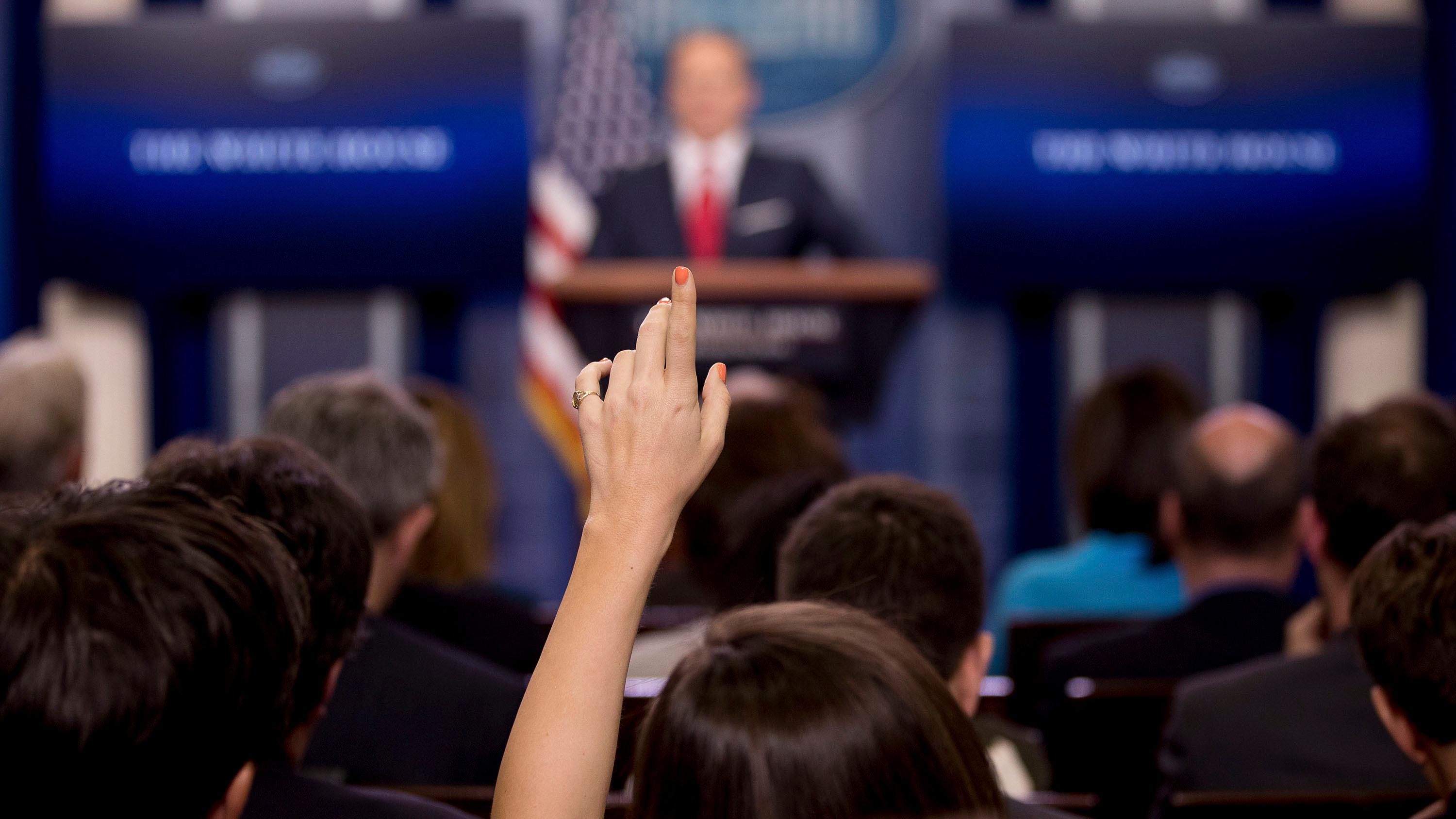 Photo: White House Reporters At Press Conference