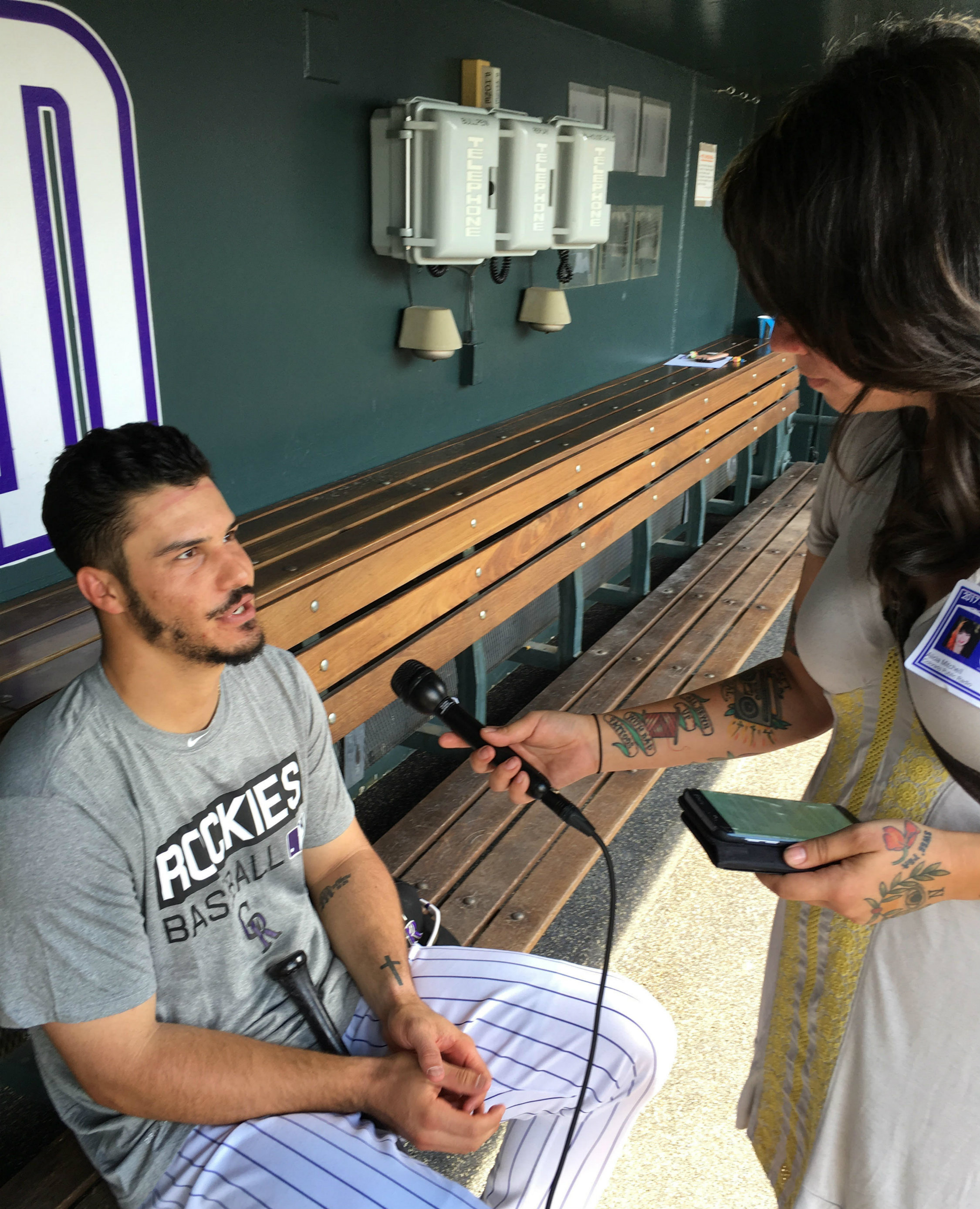 Photo: Rockies Nolan Arenado With Alicia Bruce Mitchell