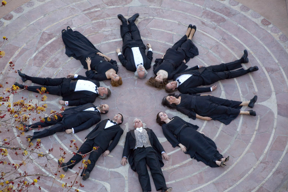 Photo: Ars Nova Singers looking up