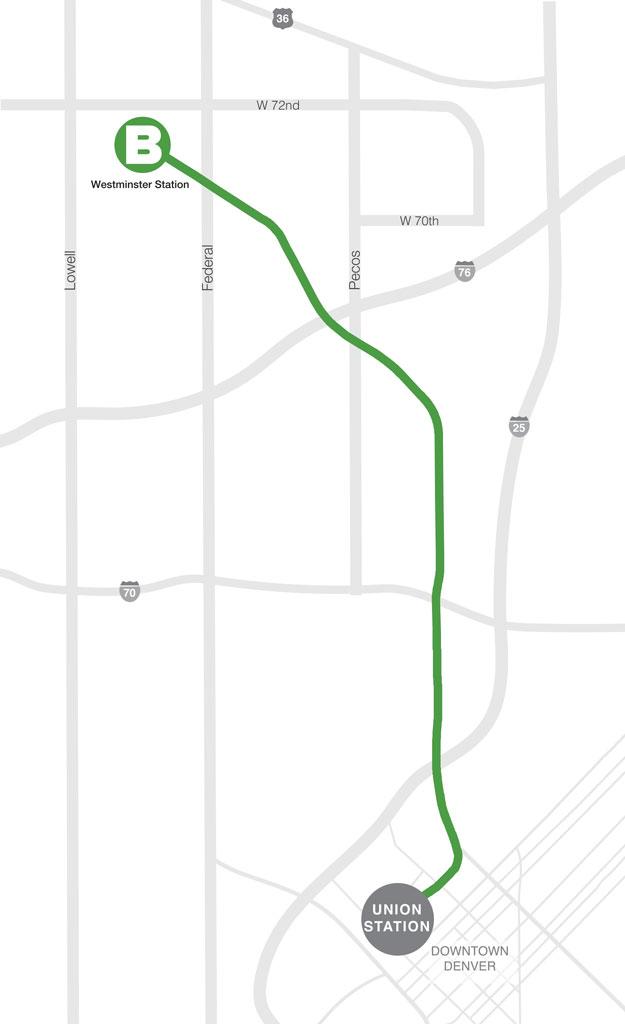 Map: RTD B Line