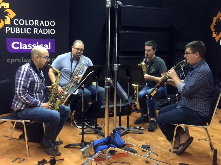 Photo: Black Diamond Saxophone Quartet in CPR Performance Studio