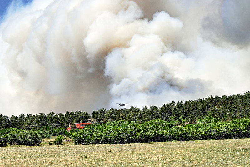 Photo: Black forest fire smoke