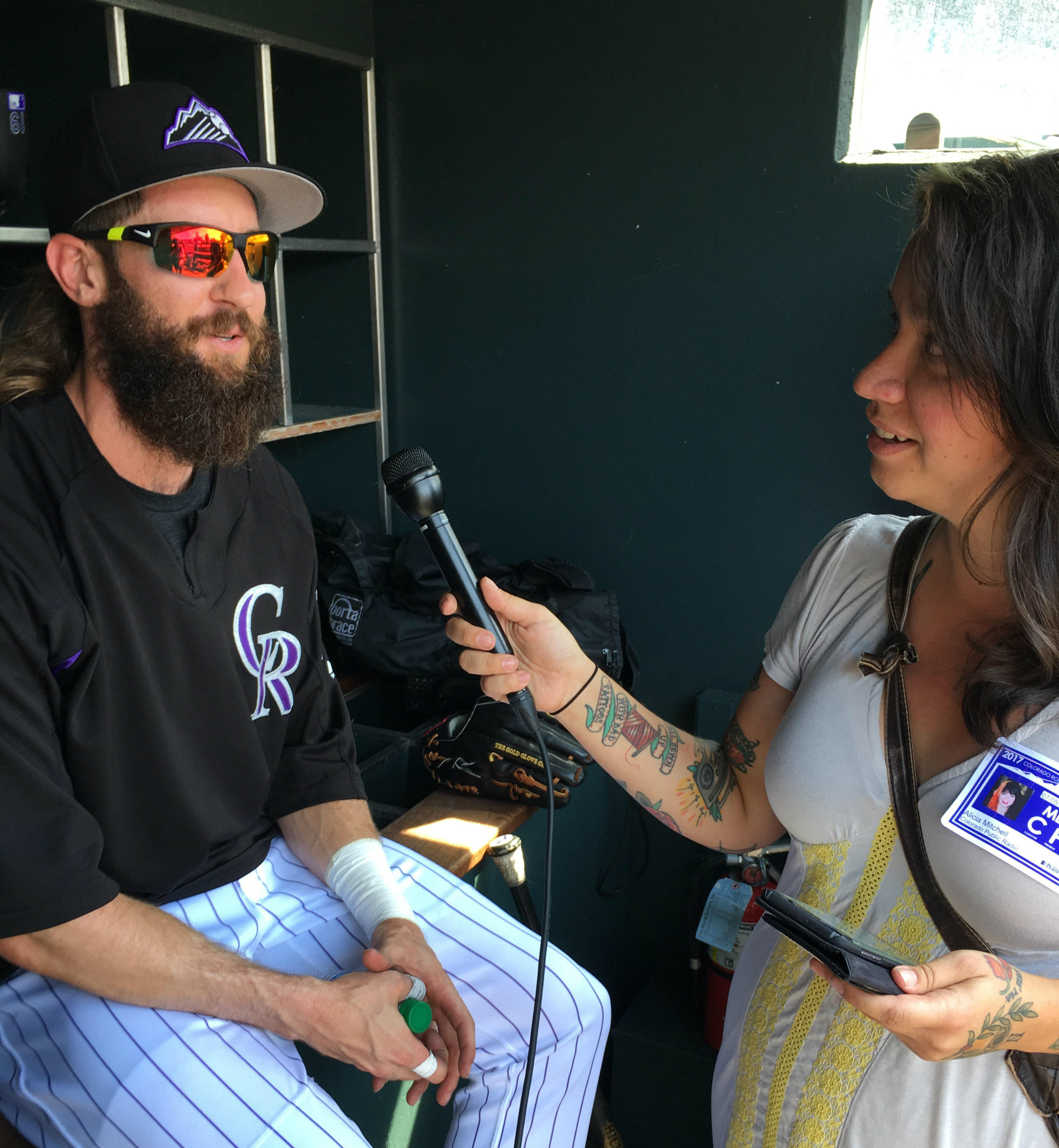 Photo: Rockies Charlie Blackmon With Alicia Bruce Mitchell full size