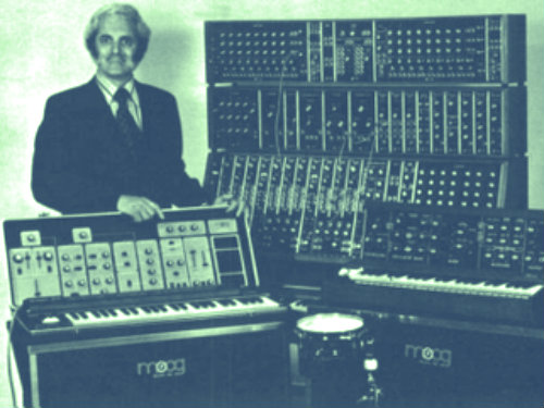 Photo: Bob Moog vintage synthesizer ad