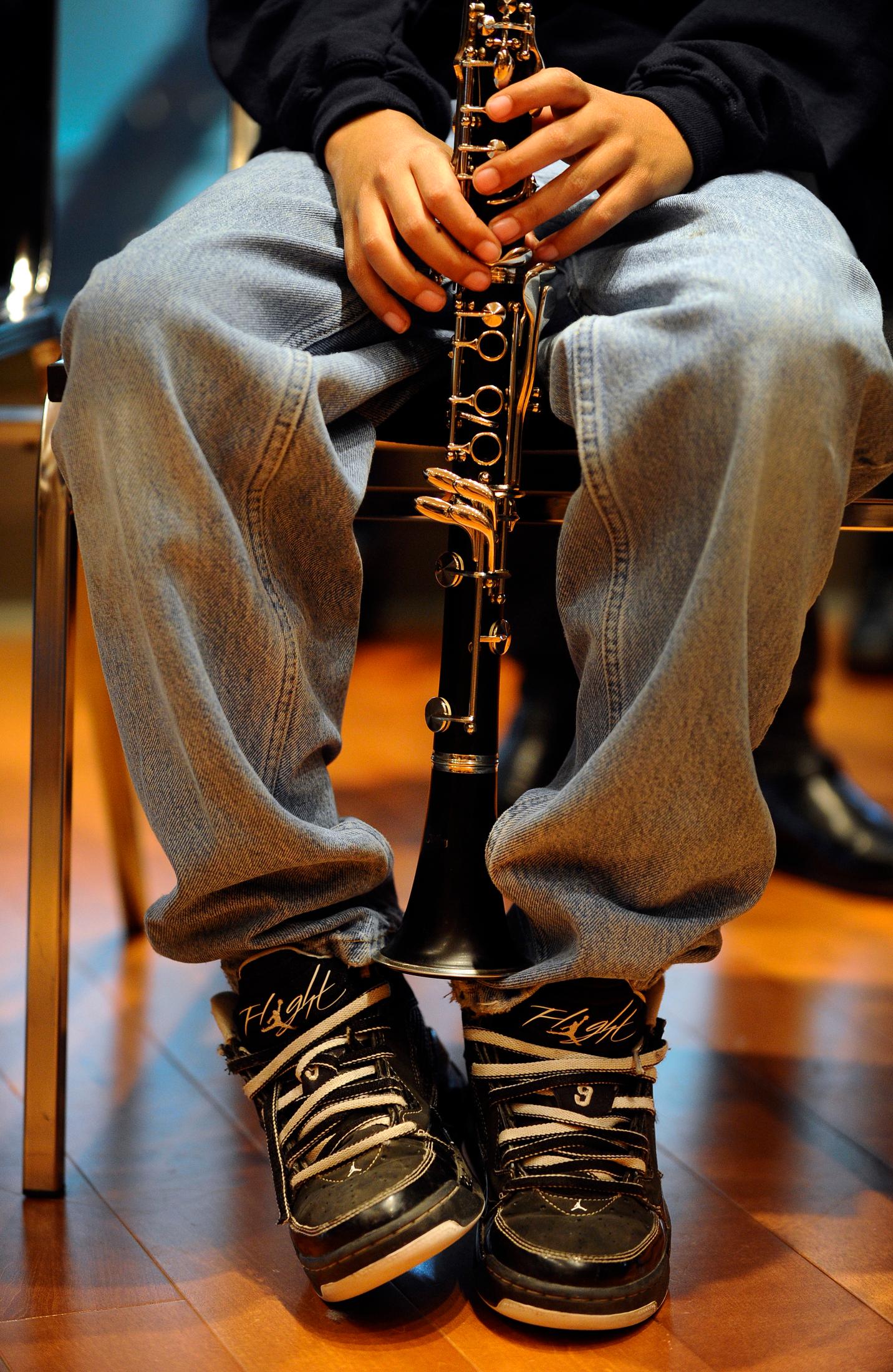Stock Photo: Bringing Music To Life Instrument Drive - clarinet
