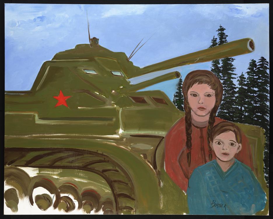 Photo: Painting depicts Russian tank that rescued Paula Burger