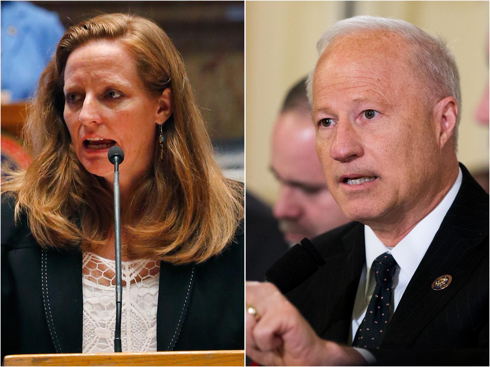 Photo: State Sen. Morgan Carroll, U.S. Rep. Mike Coffman