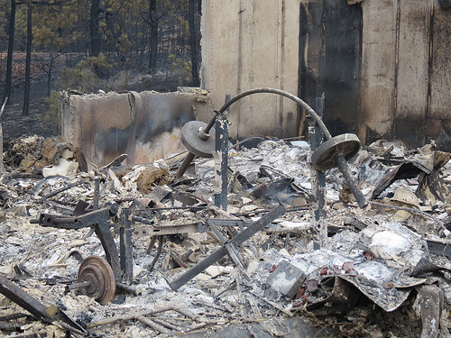 Photo: home destroyed by black forest fire