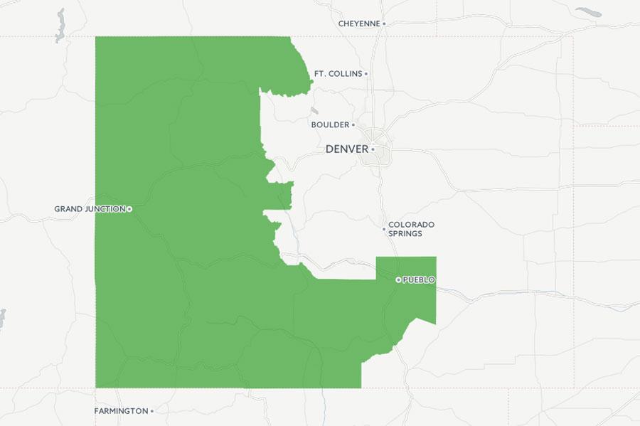 Map: Colorado Congressional District 3 2016