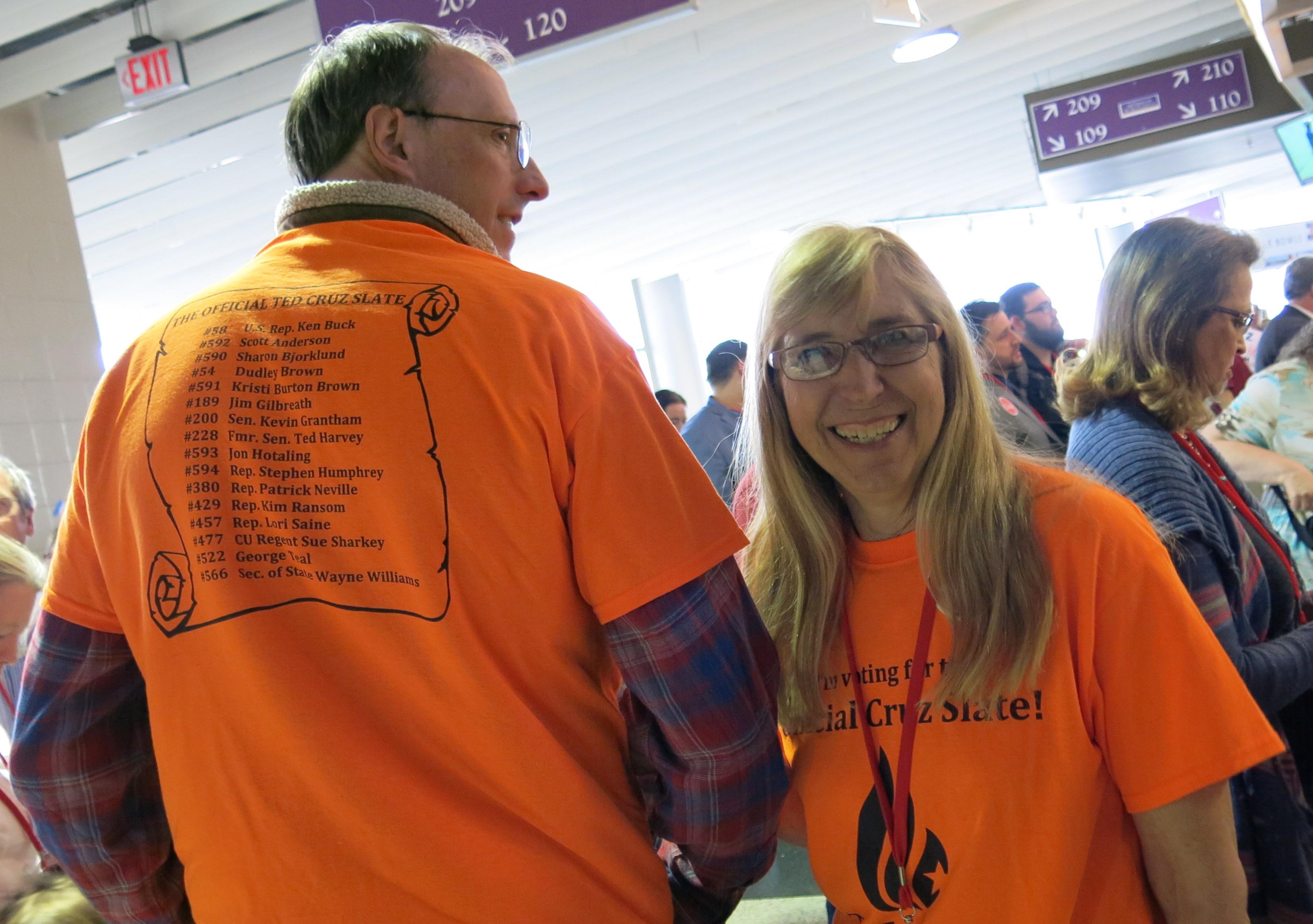 Photo: Cruz Supporters In Orange T-Shirts, CO GOP Convention