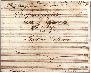 Photo: Beethoven Eroica dedication page
