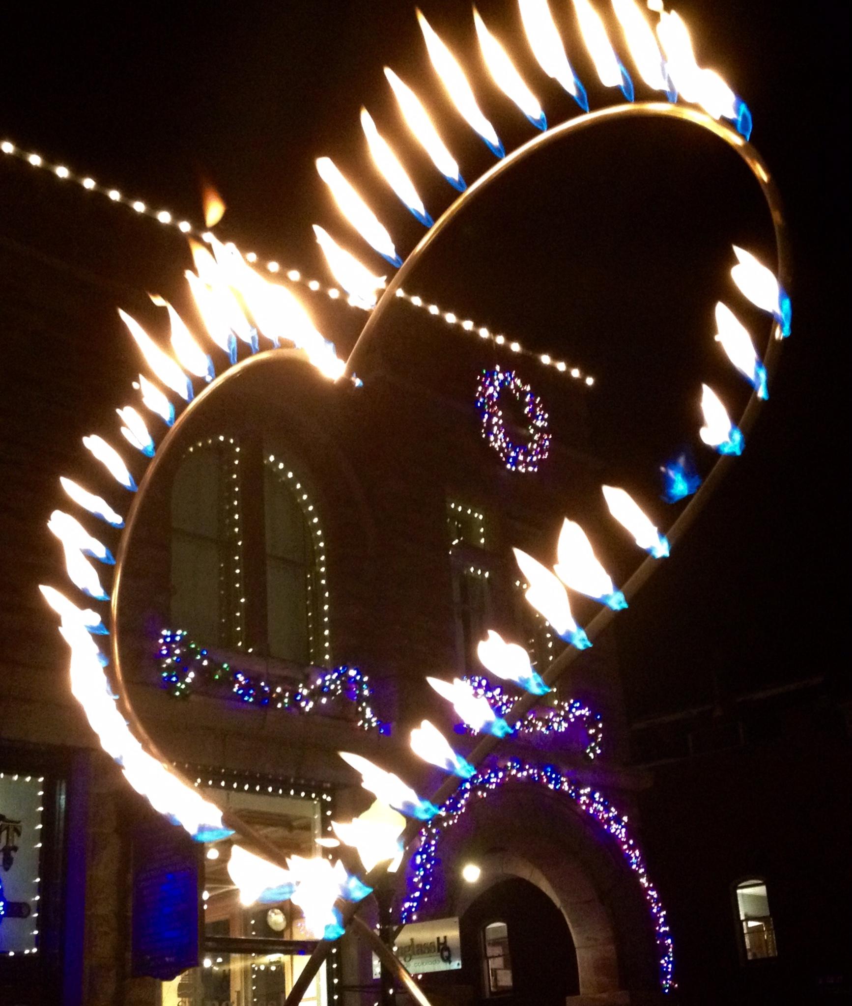 Photo: Denver artist Keith D&#039;Angelo fire sculpture