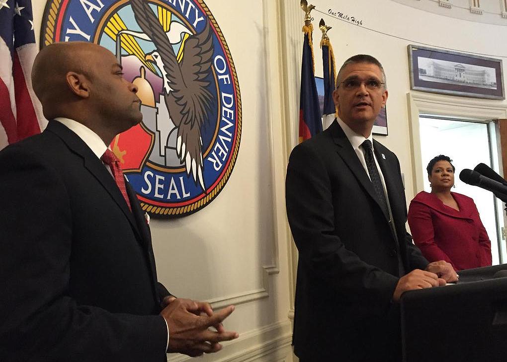 Photo: Denver Mayor Michael Hancock Introduces Patrick Firman, New Denver Sheriff.