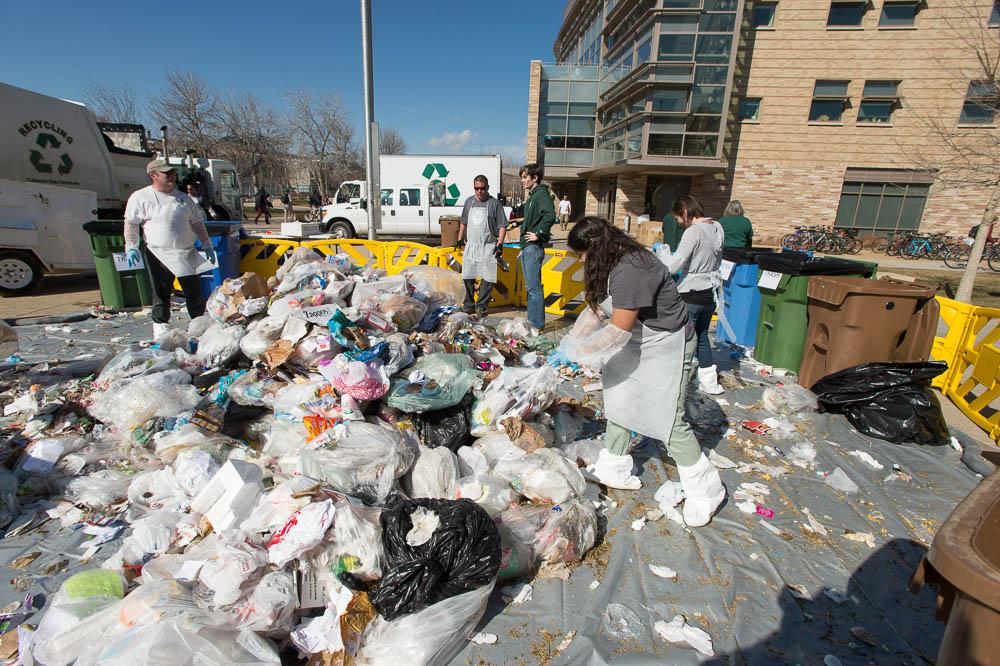 Photo: waste audit Colorado State University 1