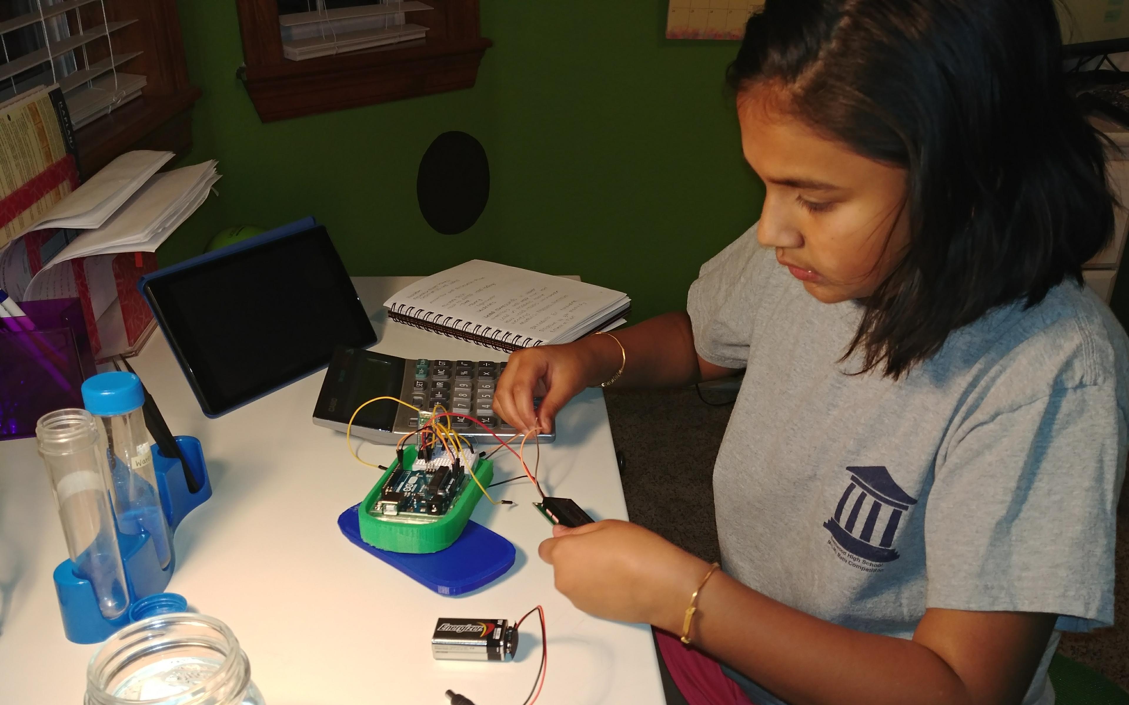 Photo:Gitanjali Rao working on invention