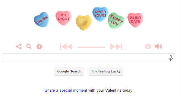 Photo: Google Valentine Doodle