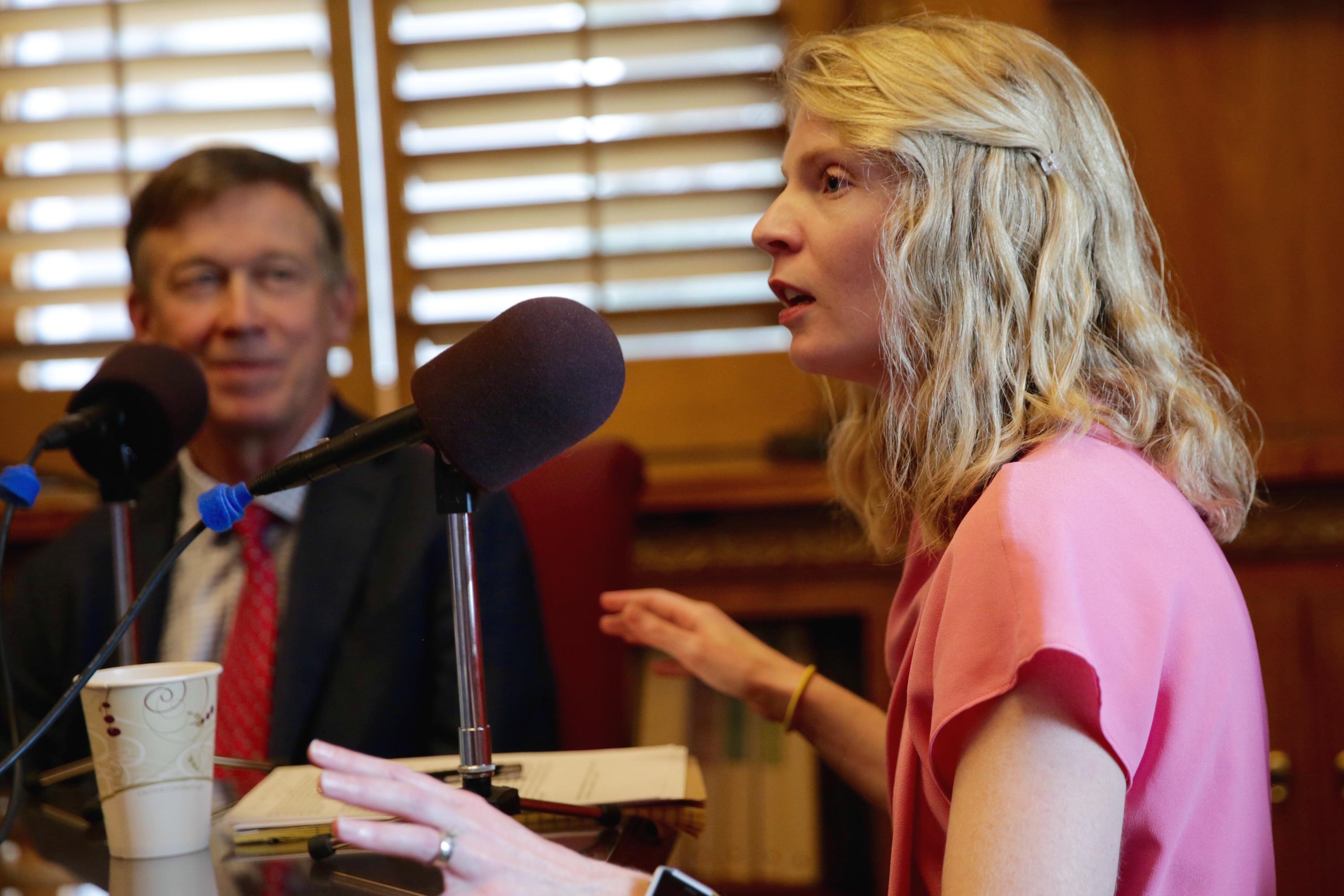 Photo: Megan Townsend in Gov. John Hickenlooper's office on Monday, Nov. 27. 2017