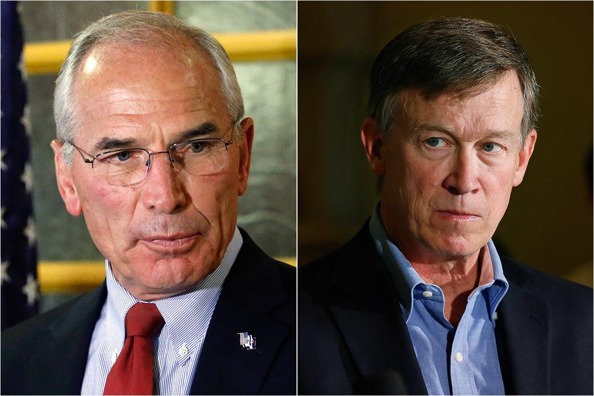 Photo: Beauprez, Hickenlooper (AP Photos)