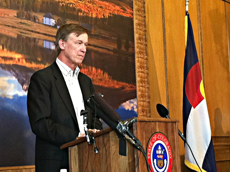 Photo: Hickenlooper at podium