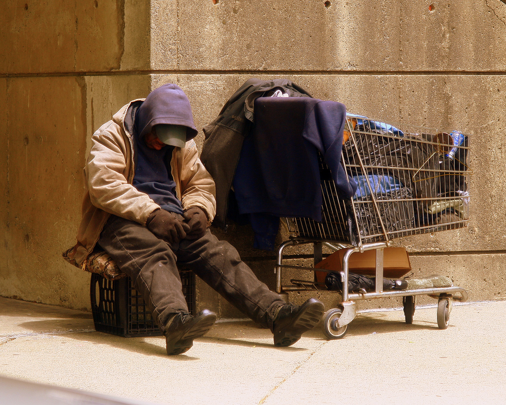 Photo: Homeless man