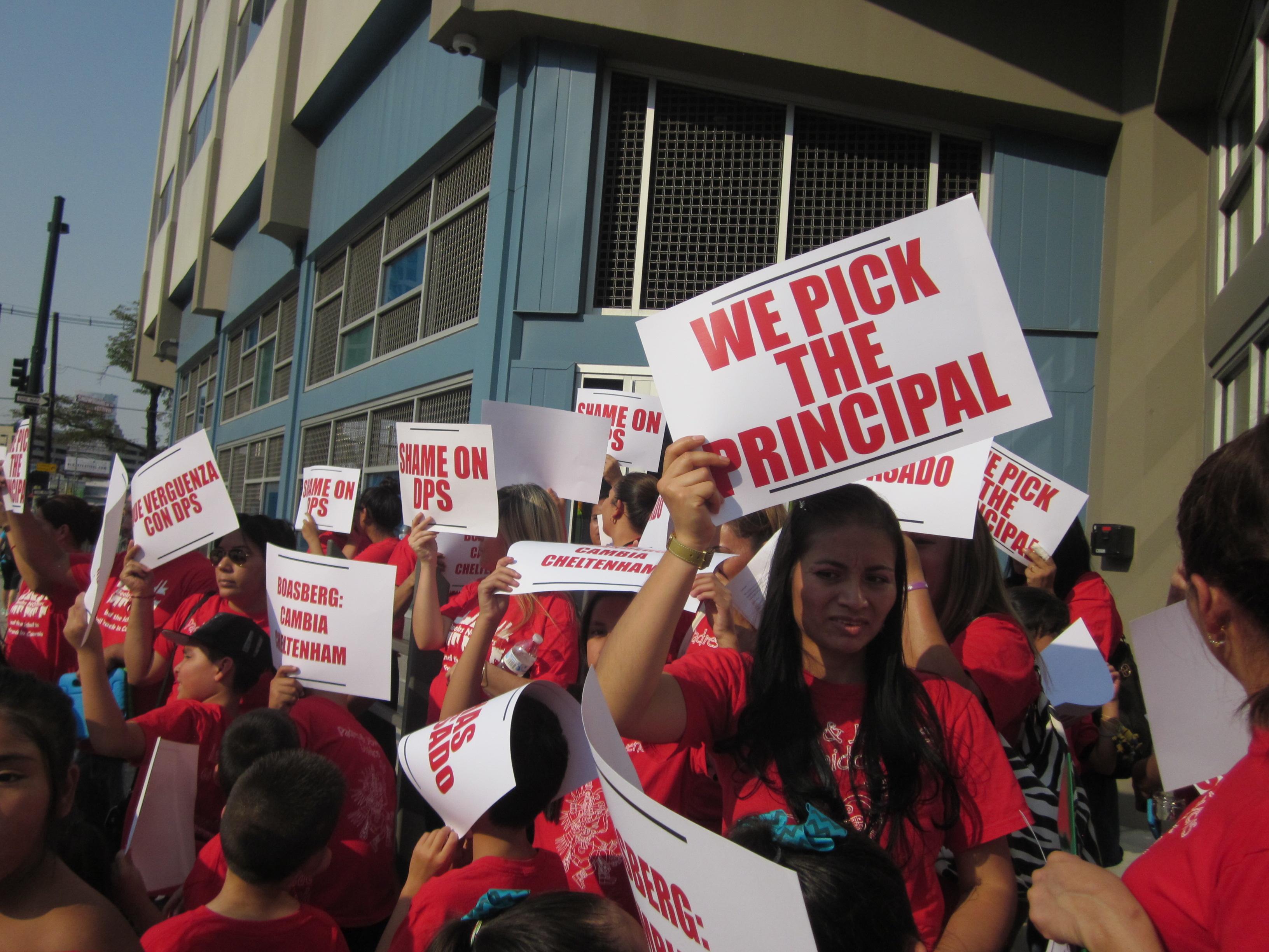 Photo: parents at cheltenham demo