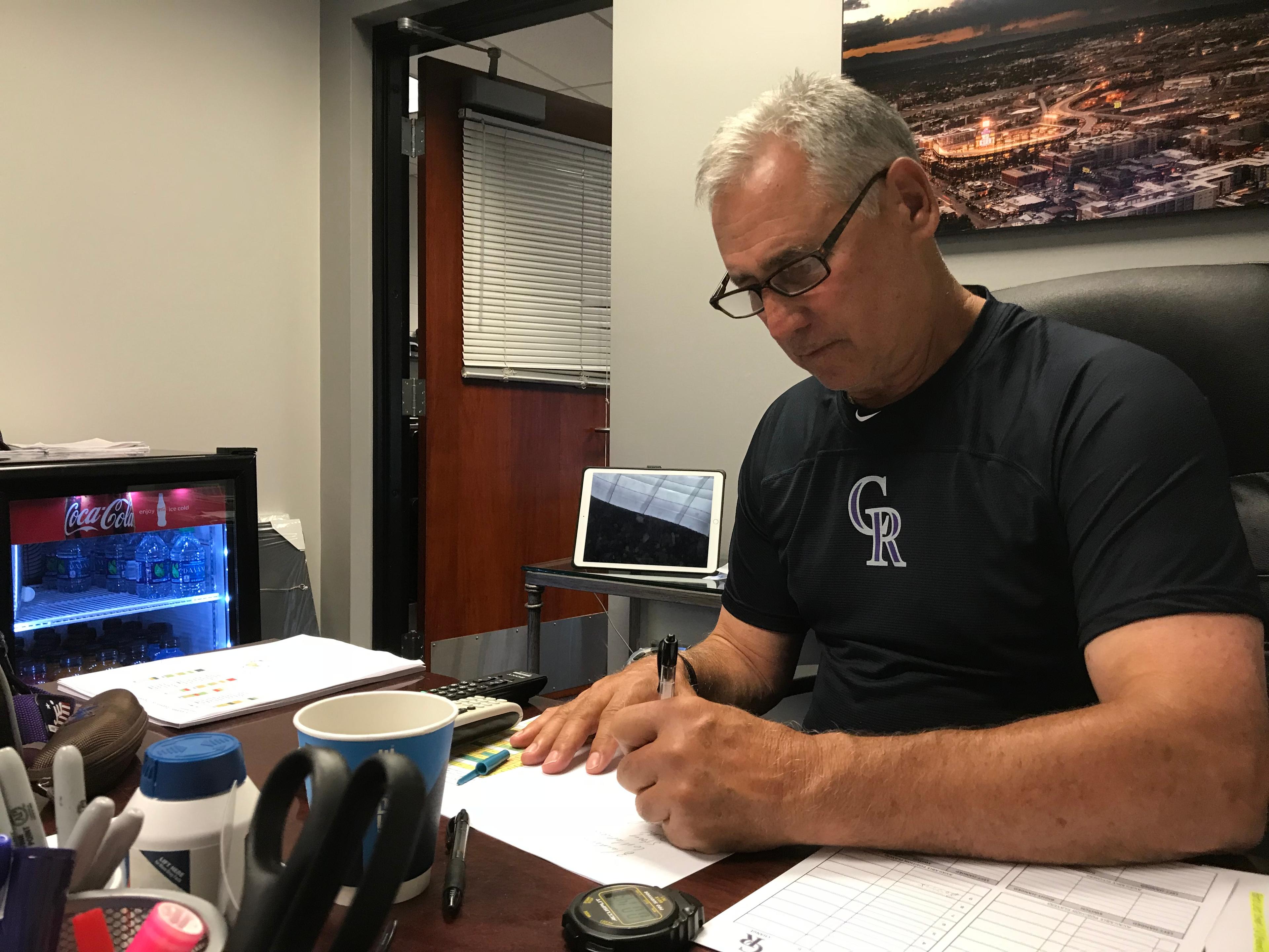 Photo: Rockies Manager Bud Black At His Desk
