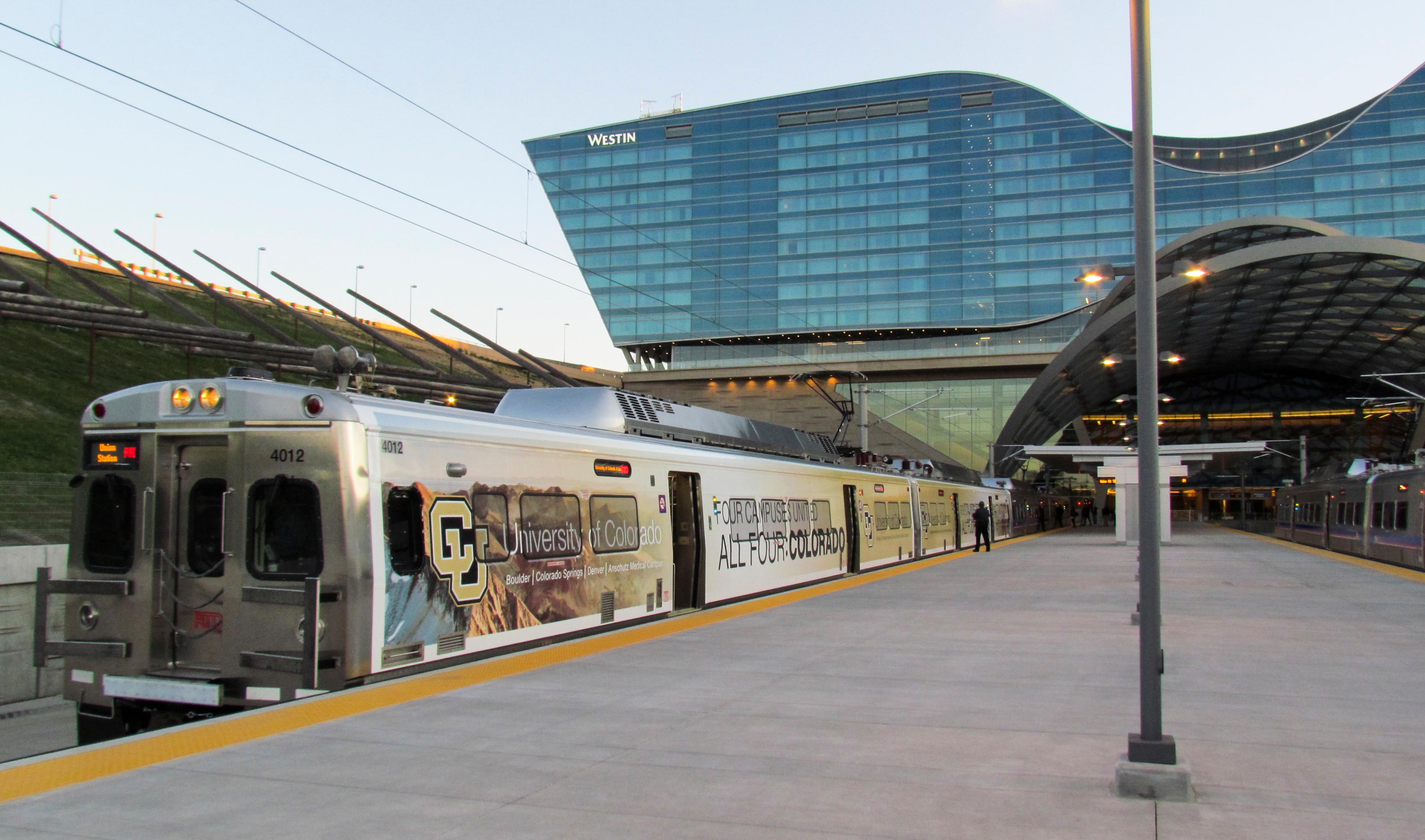 Photo: A Line Train At DIA (Staff)