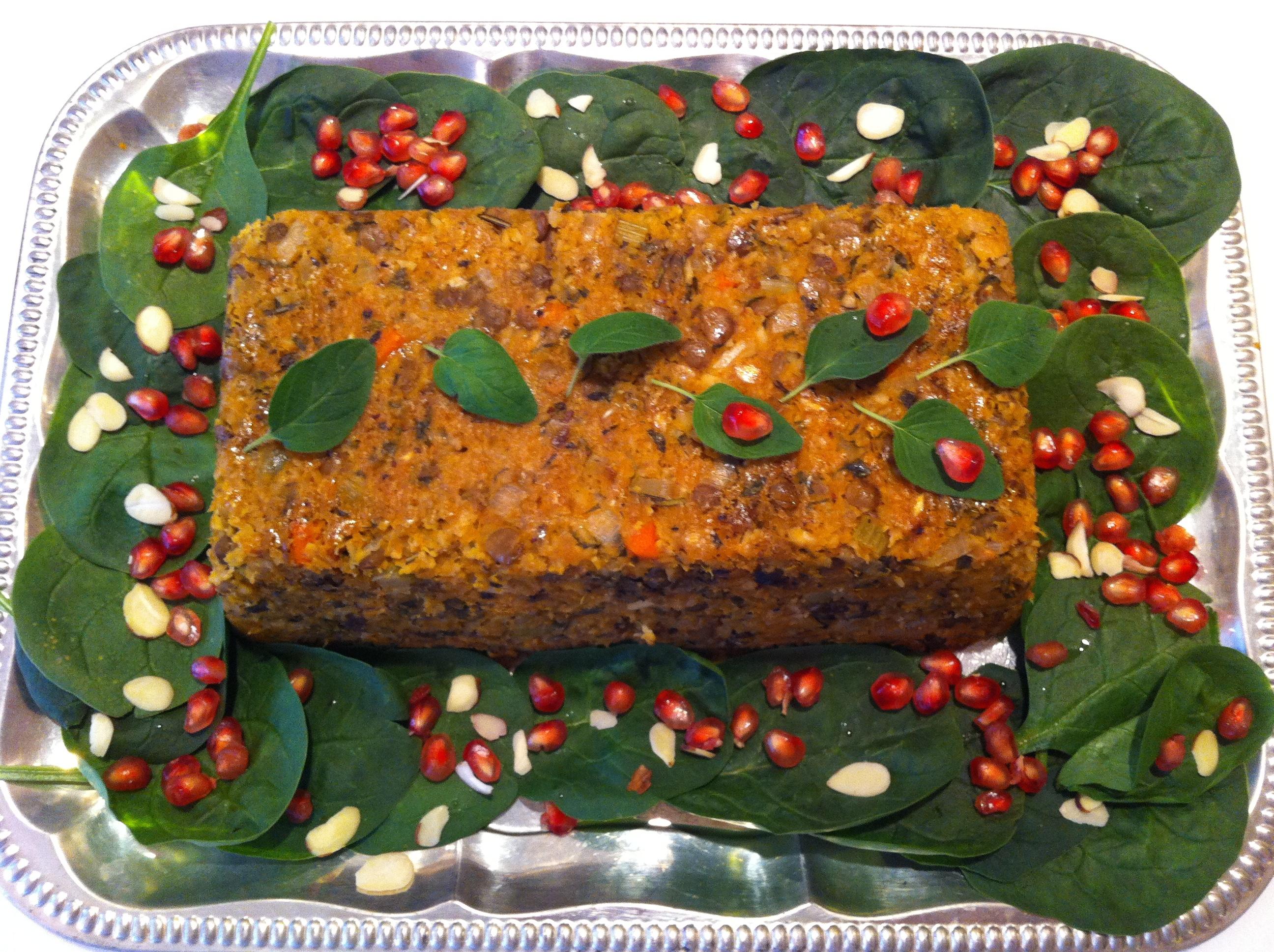 lentil loaf in mold