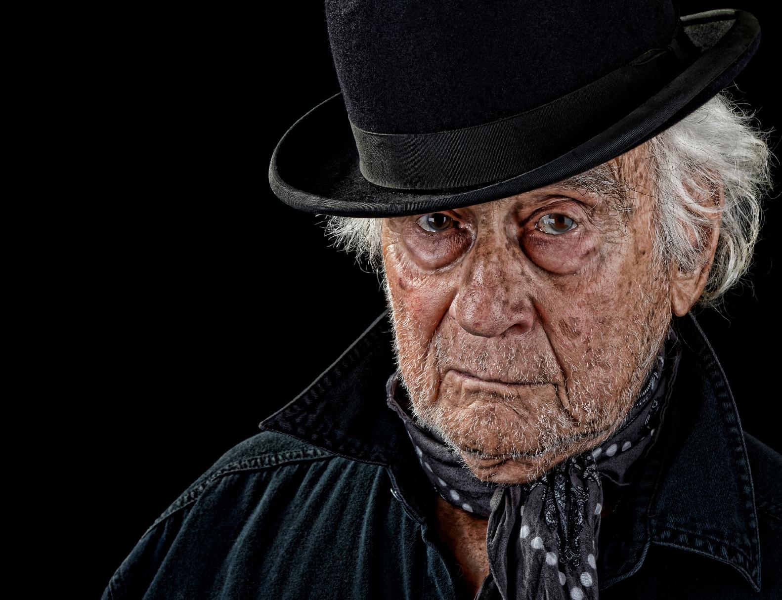 Ebenezer Scrooge in top hat