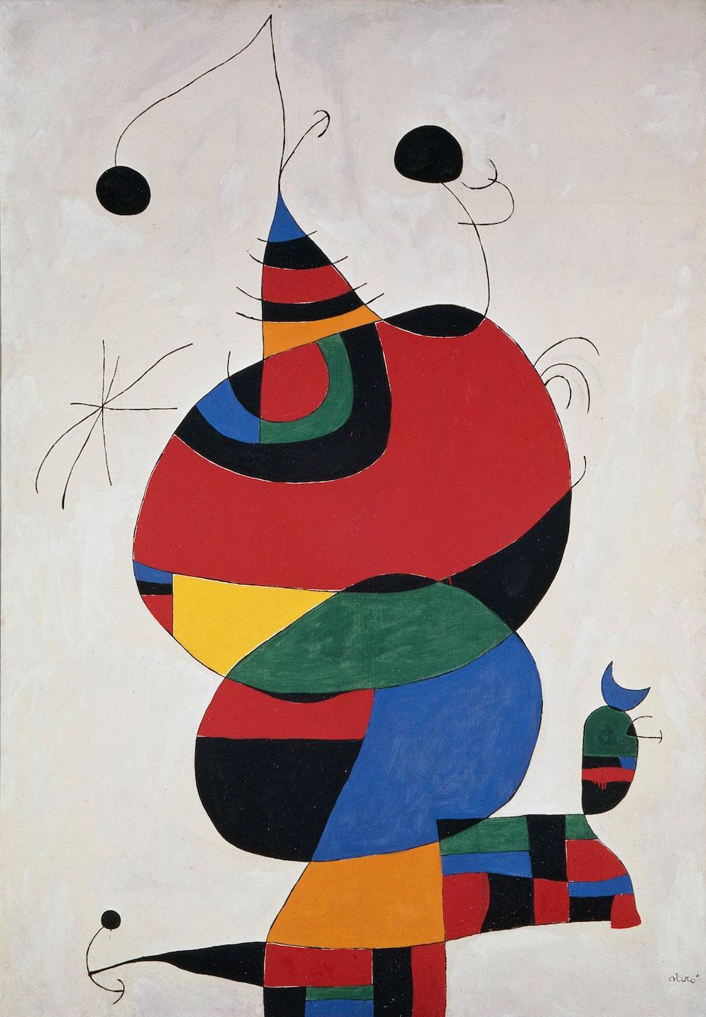 Photo: Woman, Bird, and Star by Joan Miró