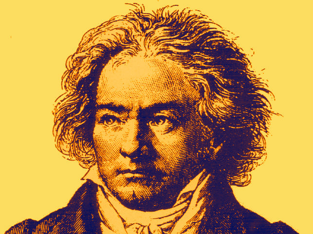 Photo: Beethoven duotone illustration